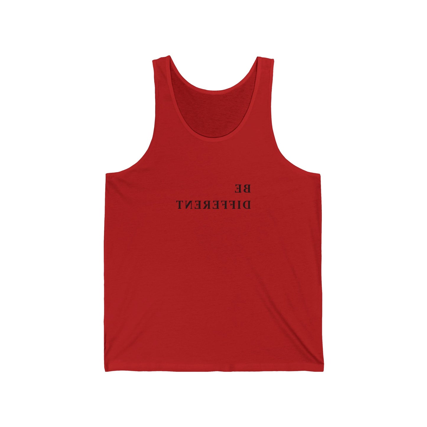 Be Different Tank Top — Minimalist Inspirational White Jersey Tank